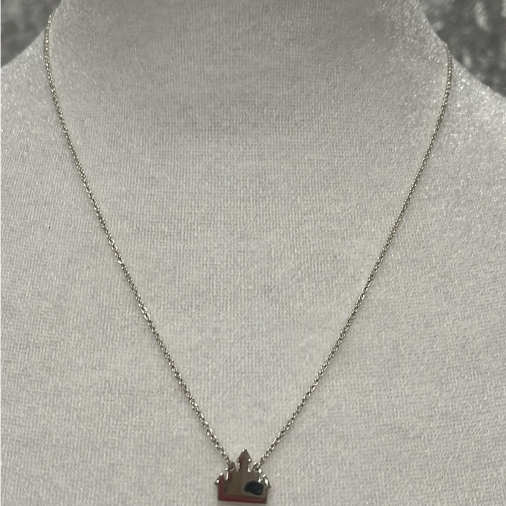 Disney Castle Pendant Silver Necklace